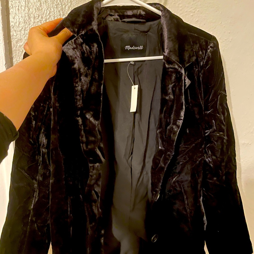 velvet blazer from madewell